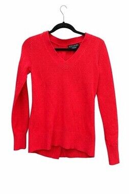 Banana Republic Red Merino Wool Sweater Fine Italian Yarn By Filpucci Women’s